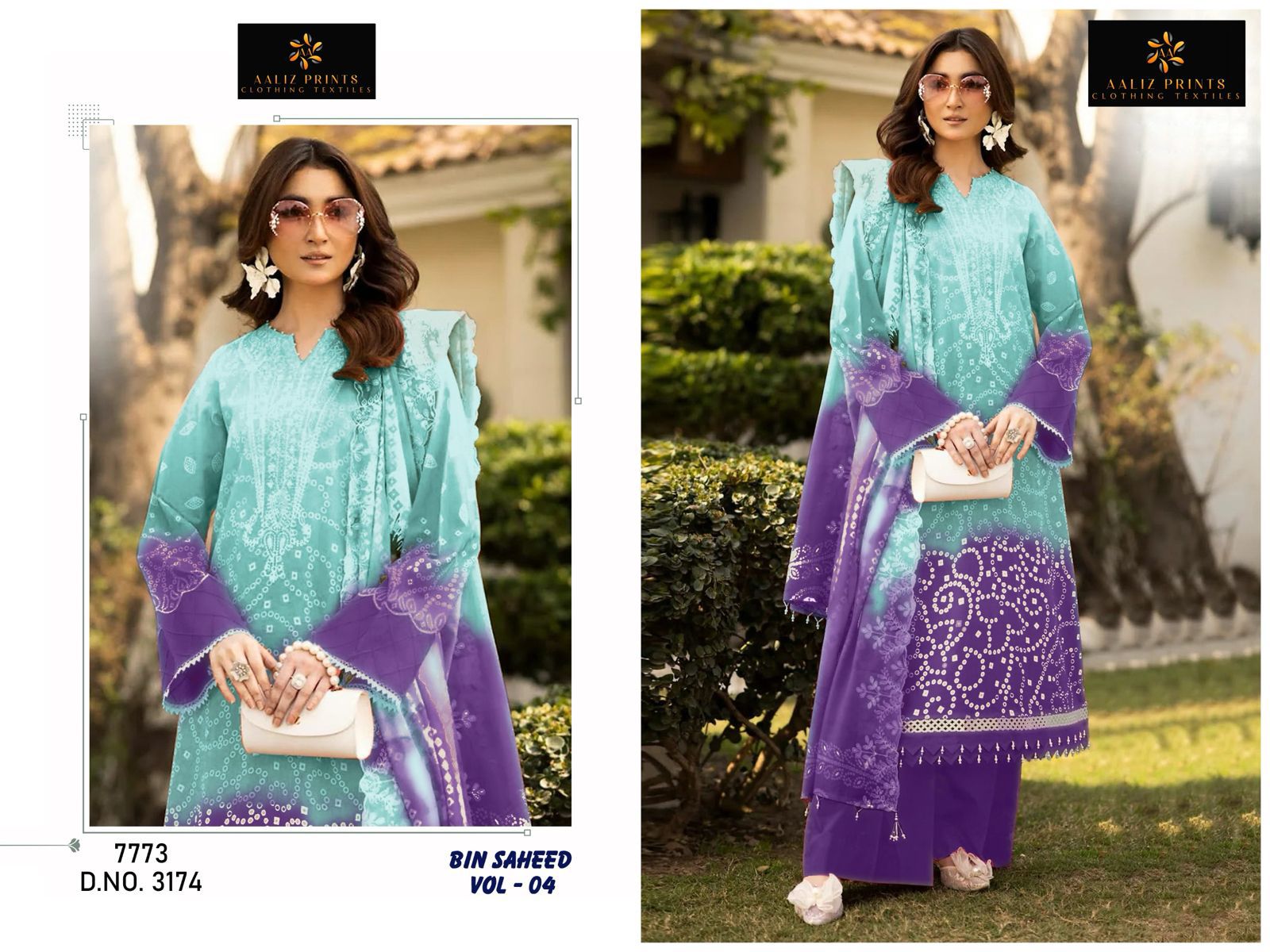 Bin Saheed Vol 4 Aaliz Prints Cotton Karachi Salwar Suits Exporter
