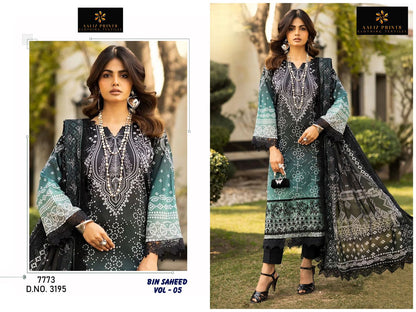 Bin Saheed Vol 5 Nx Aaliz Prints Soft Cotton Karachi Readymade Suits Supplier Gujarat