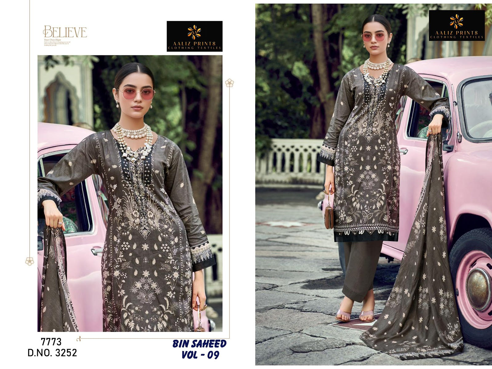 Bin Saheed Vol 9 Aaliz Prints Cotton Karachi Salwar Suits Manufacturer Gujarat