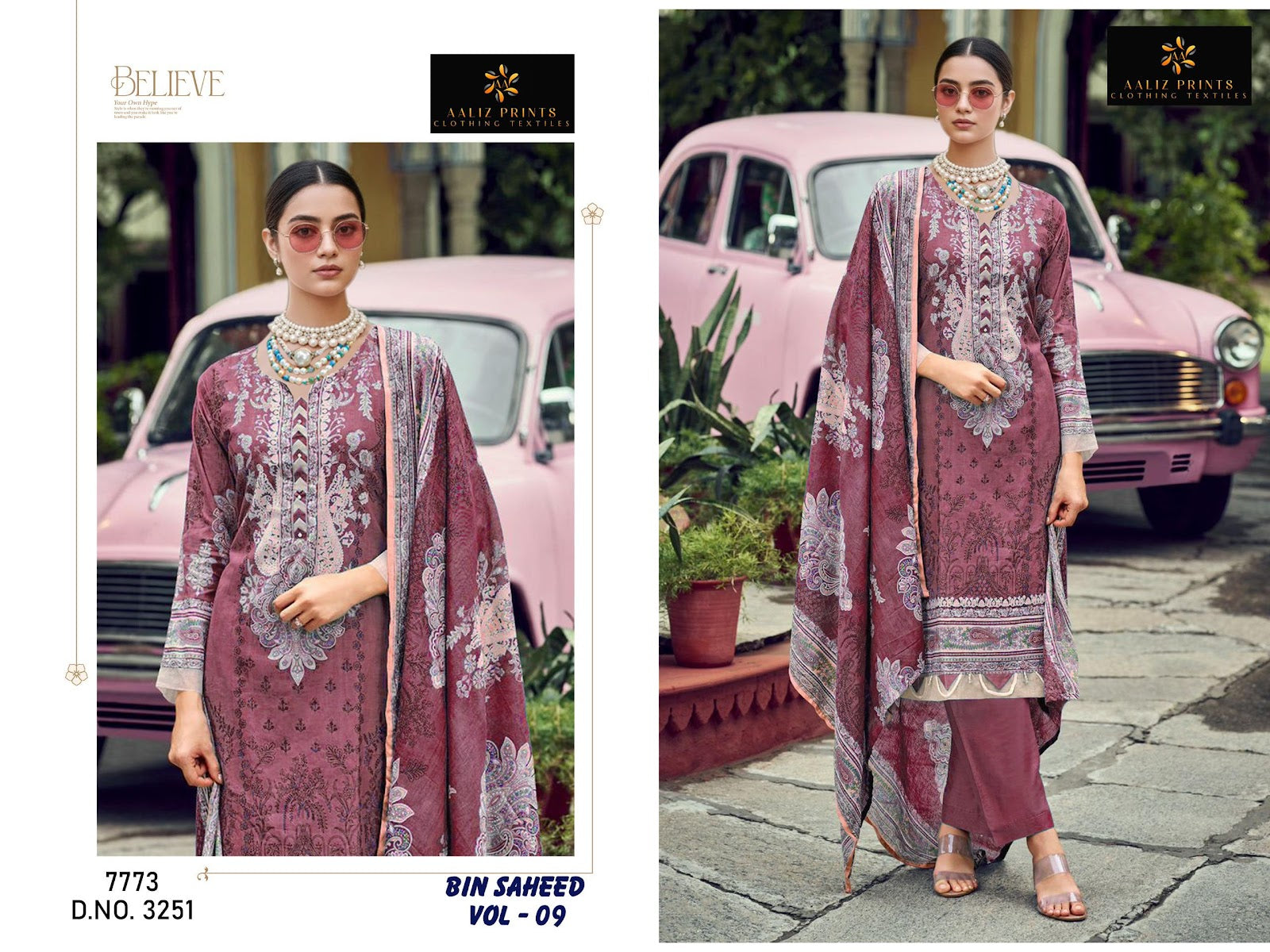 Bin Saheed Vol 9 Aaliz Prints Cotton Karachi Salwar Suits Manufacturer Gujarat