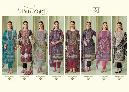 Bin Zaid Alok Cambric Cotton Karachi Salwar Suits Manufacturer Gujarat