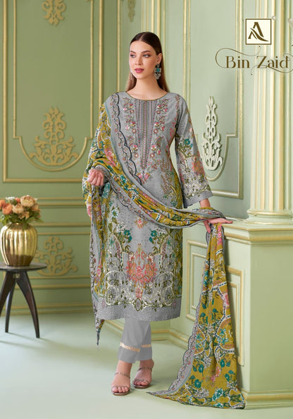Bin Zaid Alok Cambric Cotton Karachi Salwar Suits Manufacturer Gujarat