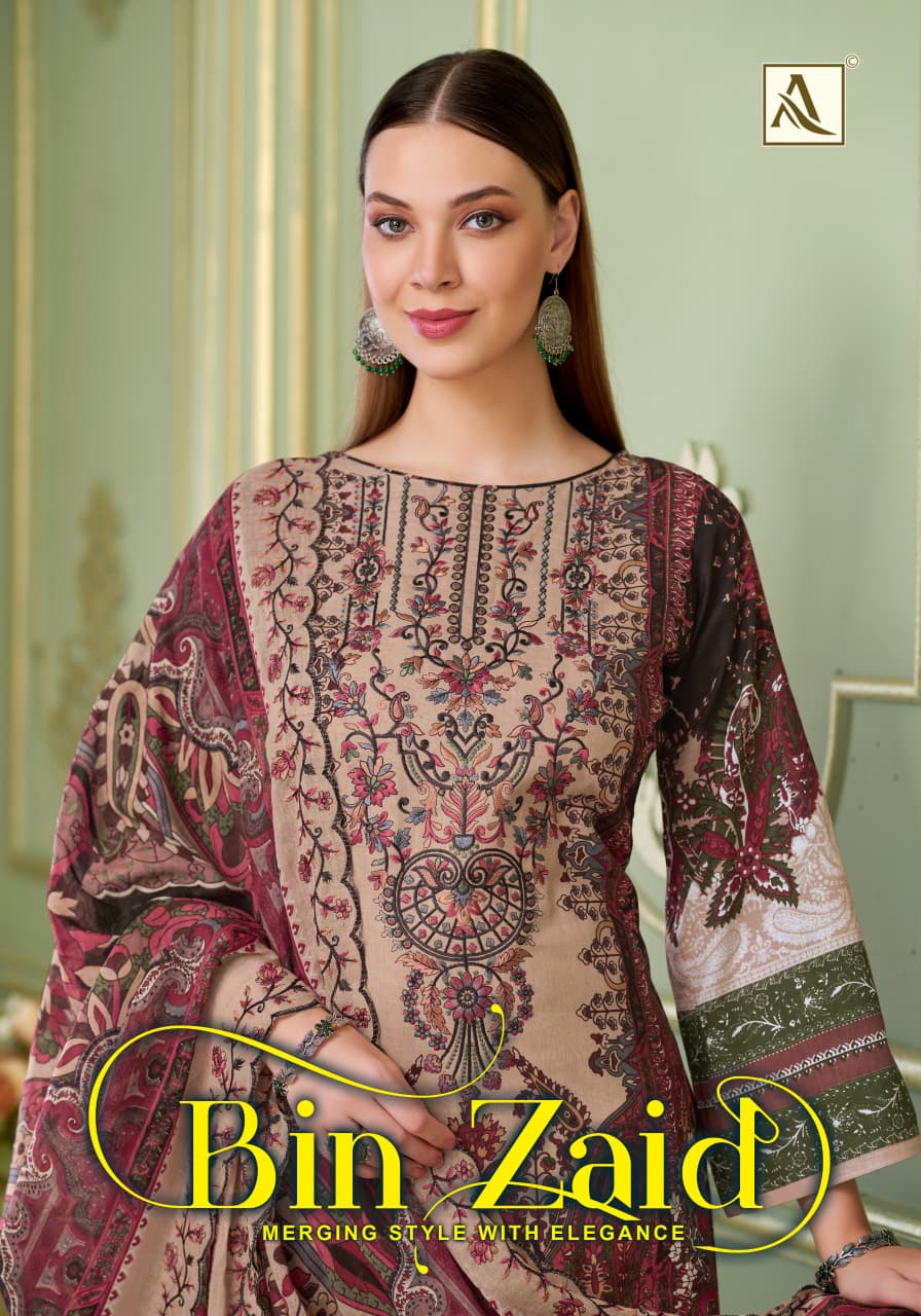 Bin Zaid Alok Cambric Cotton Karachi Salwar Suits Manufacturer Gujarat
