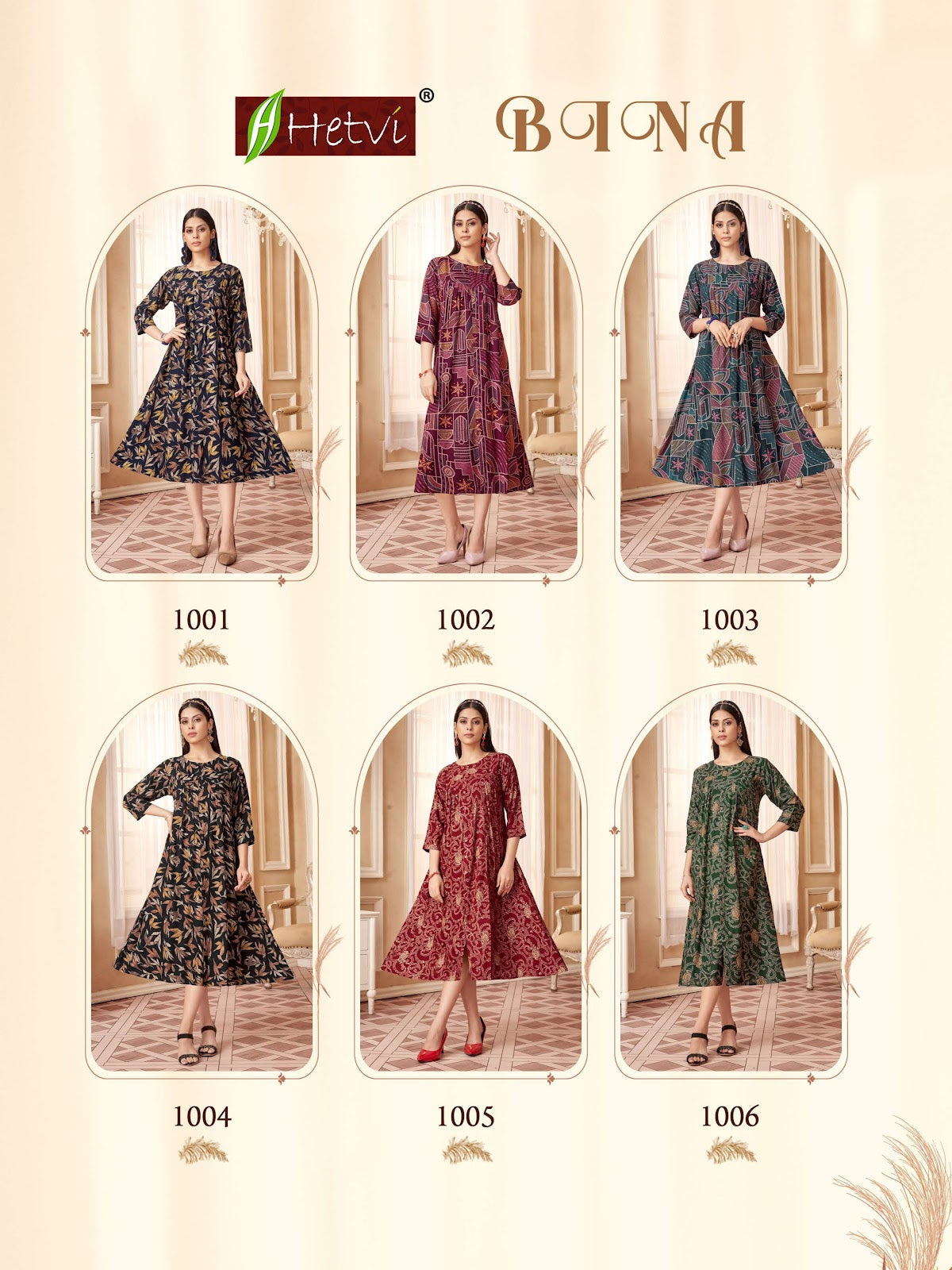 Bina Hetvi Heavy Reyon Anarkali Kurtis Wholesale Price