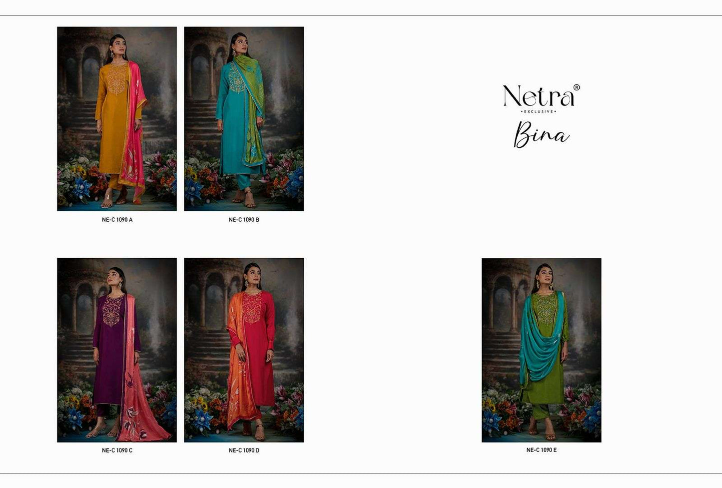 Bina Netra Premium Bemberg Pant Style Suits Manufacturer