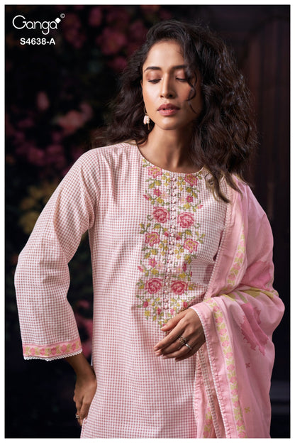 Binaara 4638 Ganga Cotton Plazzo Style Suits Supplier Gujarat