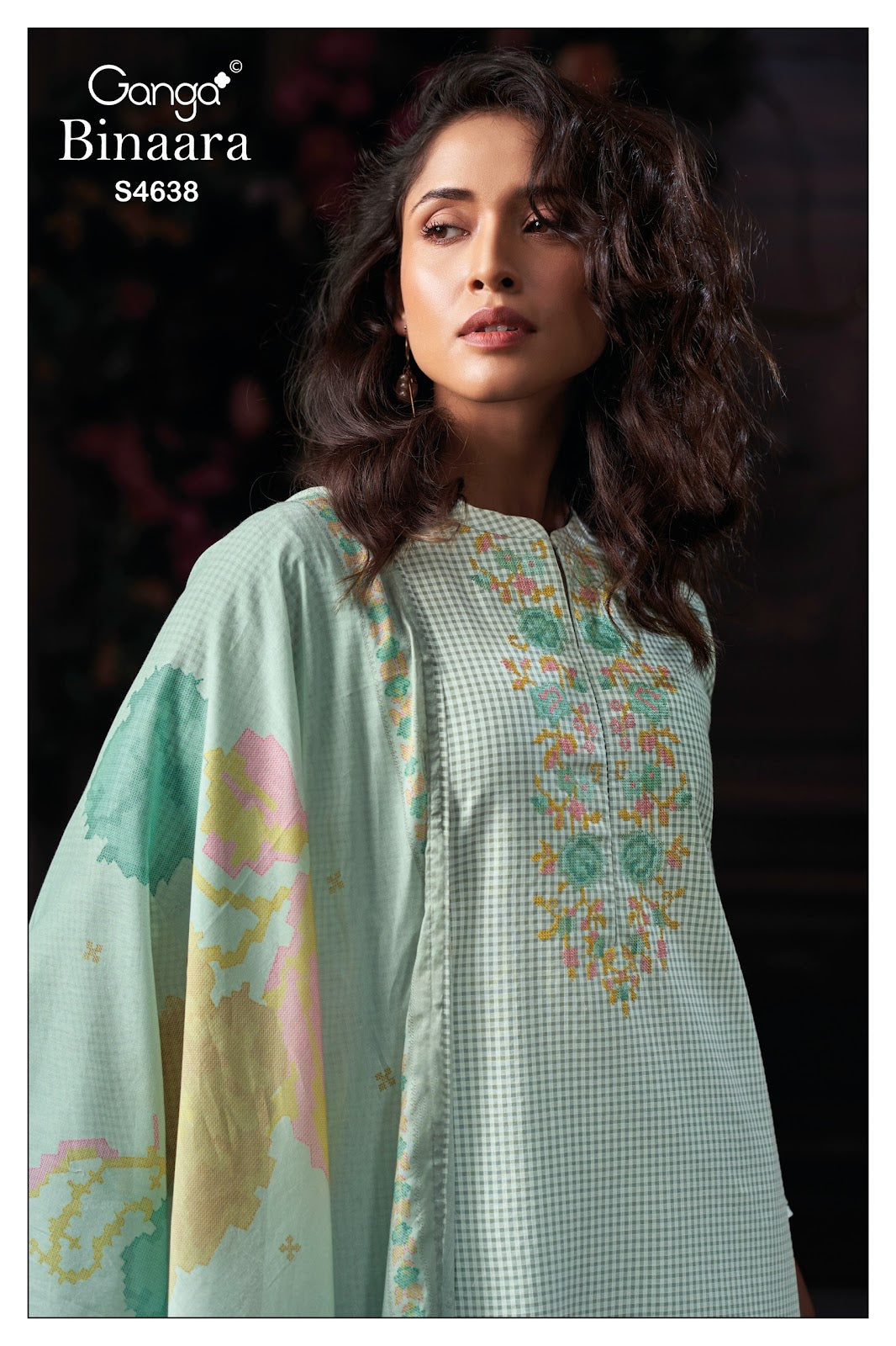 Binaara 4638 Ganga Cotton Plazzo Style Suits Supplier Gujarat