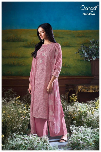 Binalee 4645 Ganga Cotton Plazzo Style Suits Wholesale Price