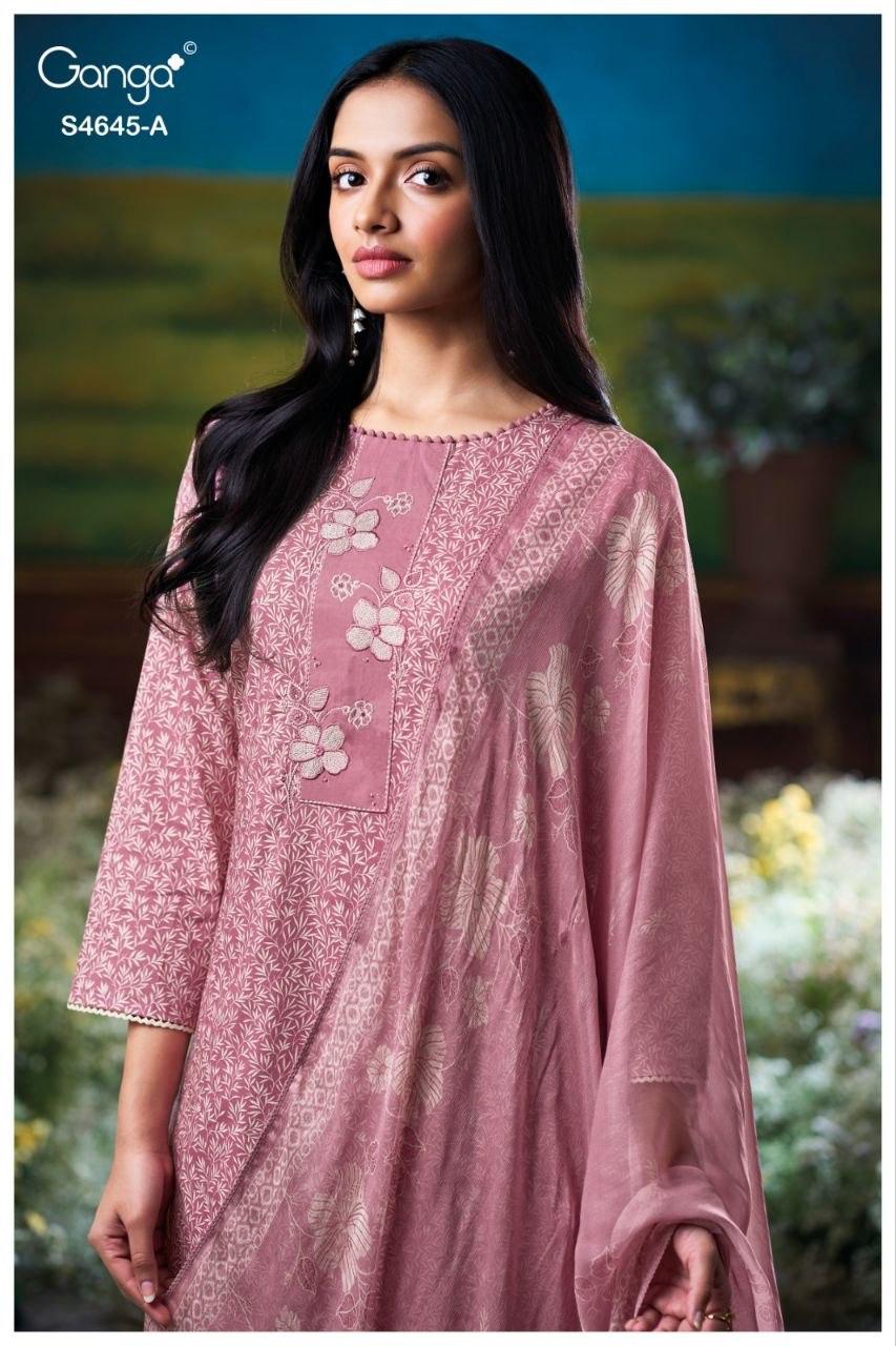 Binalee 4645 Ganga Cotton Plazzo Style Suits Wholesale Price