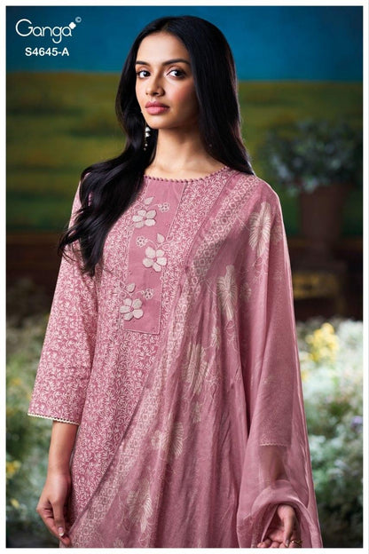 Binalee 4645 Ganga Cotton Plazzo Style Suits Wholesale Price