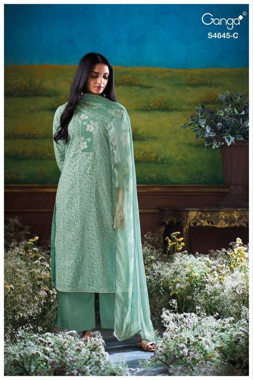 Binalee 4645 Ganga Cotton Plazzo Style Suits Wholesale Price