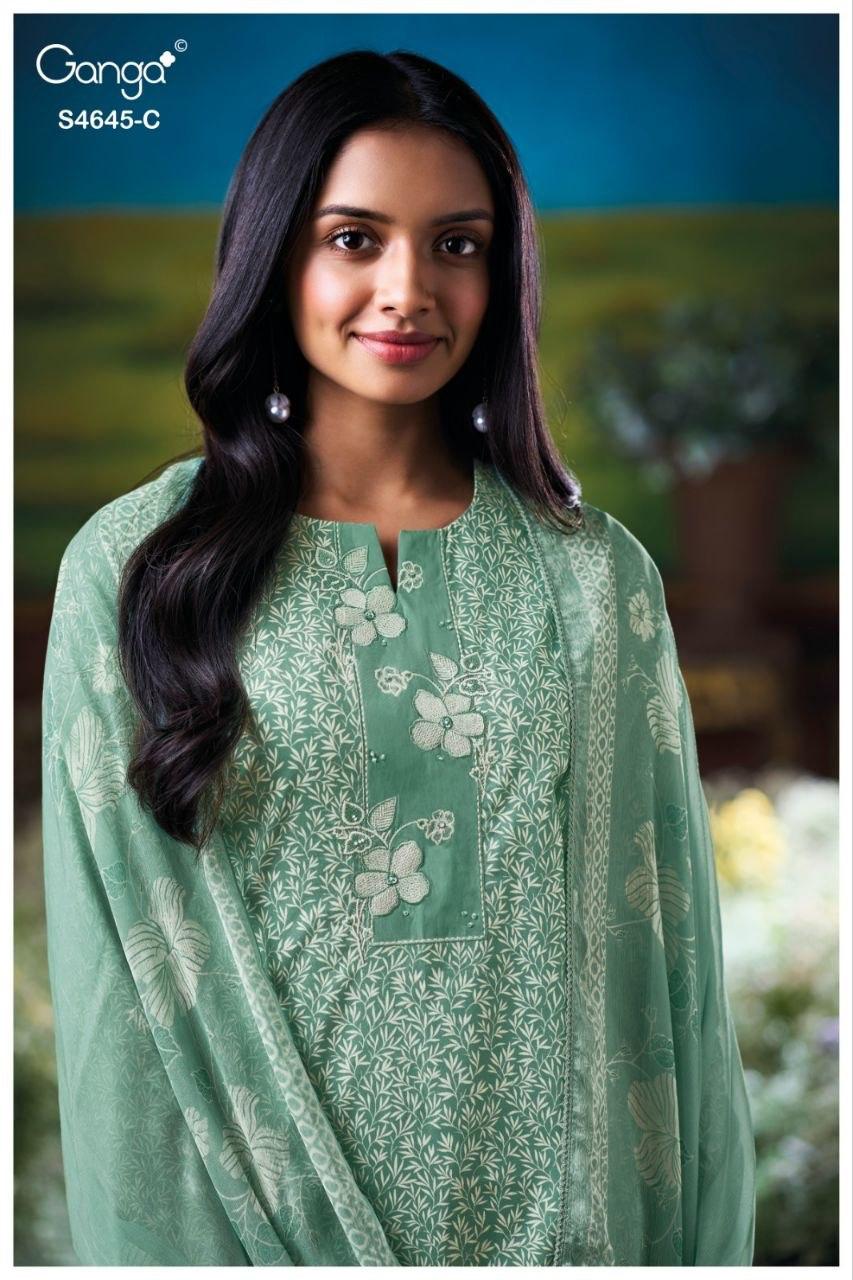 Binalee 4645 Ganga Cotton Plazzo Style Suits Wholesale Price