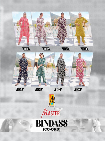 Bindass Master Rayon Co Ord Set Wholesale Price