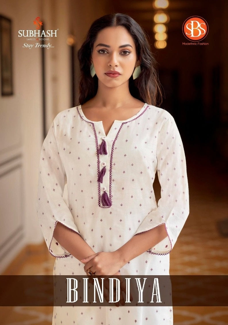 Bindiya Sbs Cotton Straight Cut Kurtis Supplier Gujarat