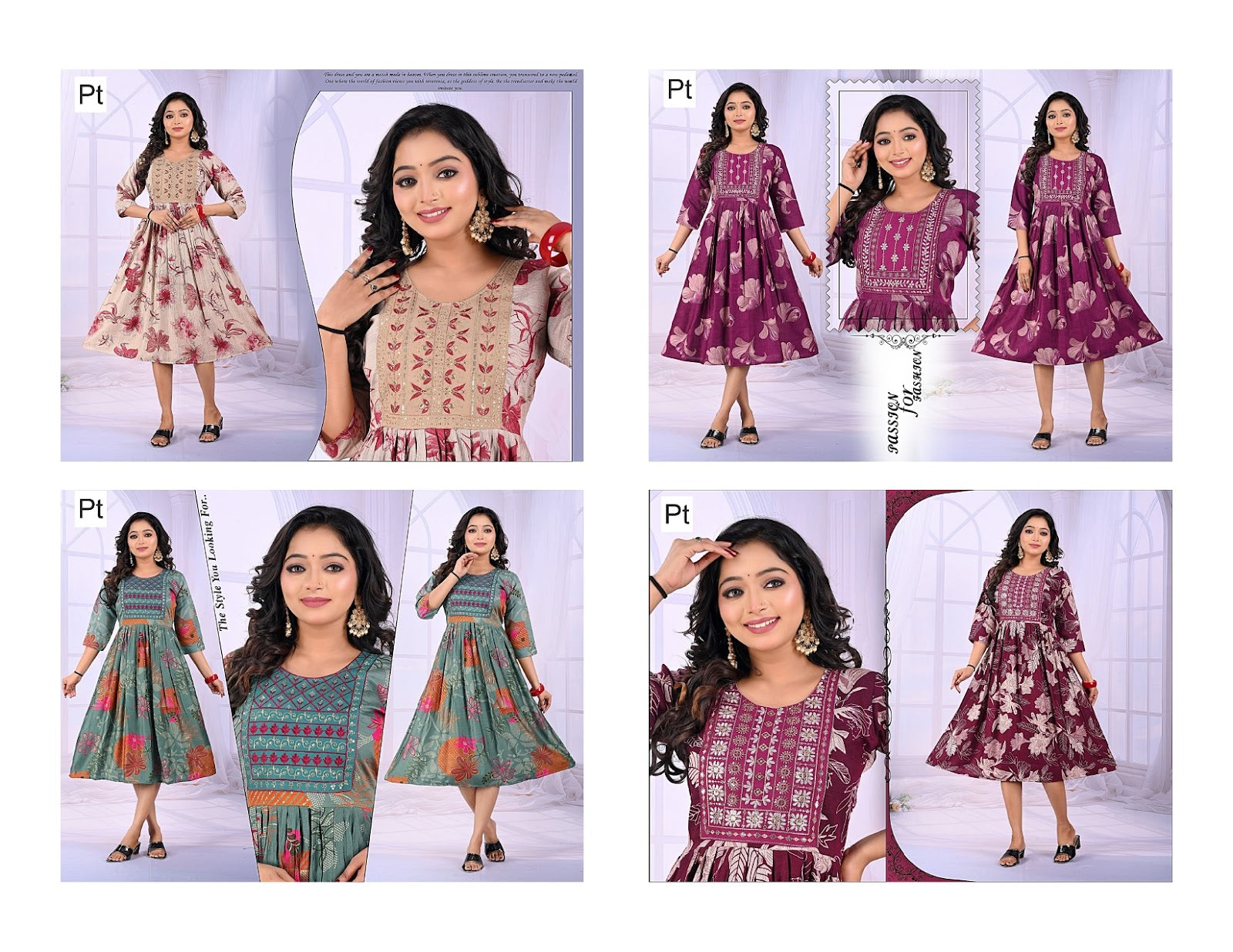 Bindiya Vol 1 Pt Vertical Anarkali Kurtis Exporter Ahmedabad