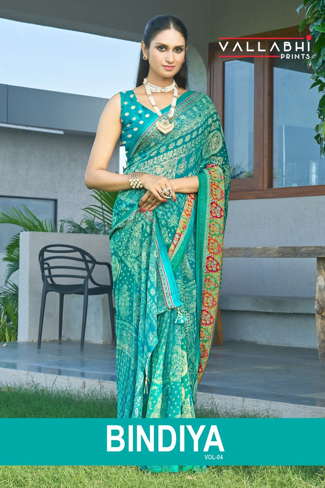 Bindiya Vol 4 Vallabhi Prints Moss Sarees Manufacturer Ahmedabad