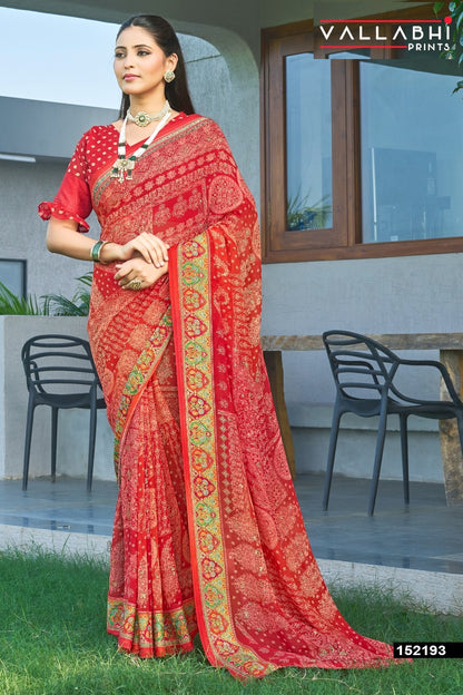 Bindiya Vol 4 Vallabhi Prints Moss Sarees Manufacturer Ahmedabad