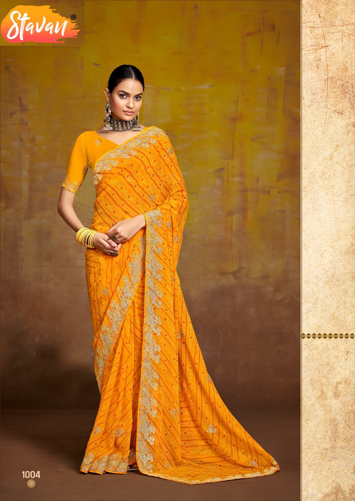 Bindni Stavan Georgette Sarees Wholesale Rate