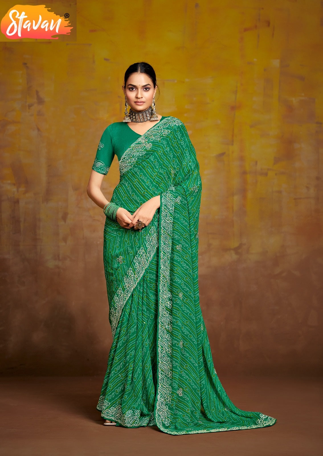 Bindni Stavan Georgette Sarees Wholesale Rate