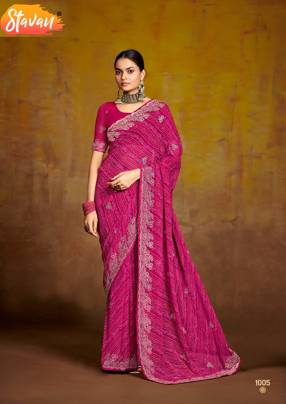 Bindni Stavan Georgette Sarees Wholesale Rate