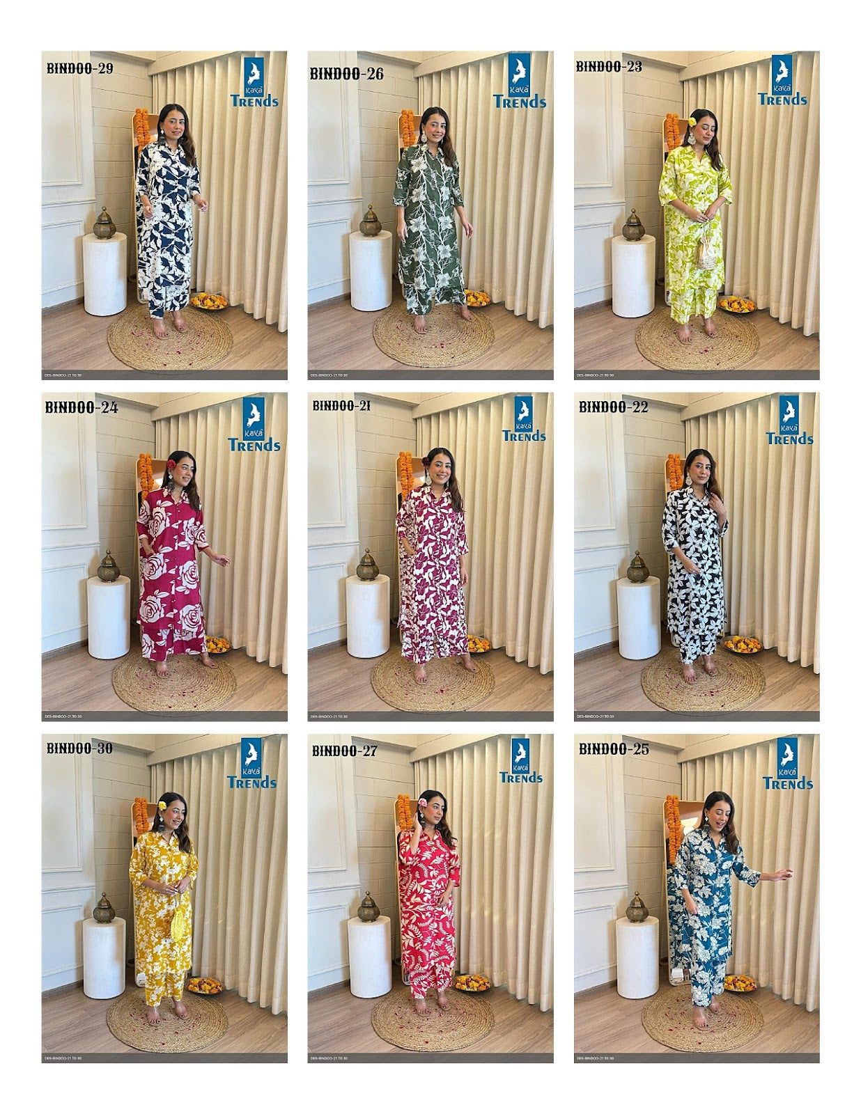 Bindoo Kaya Rayon Co Ord Set Supplier