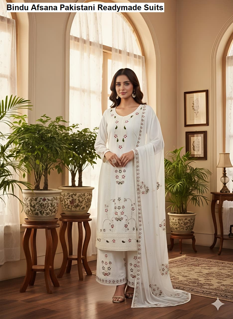 Bindu Afsana Viscose Reyon Pakistani Readymade Suits Supplier Gujarat