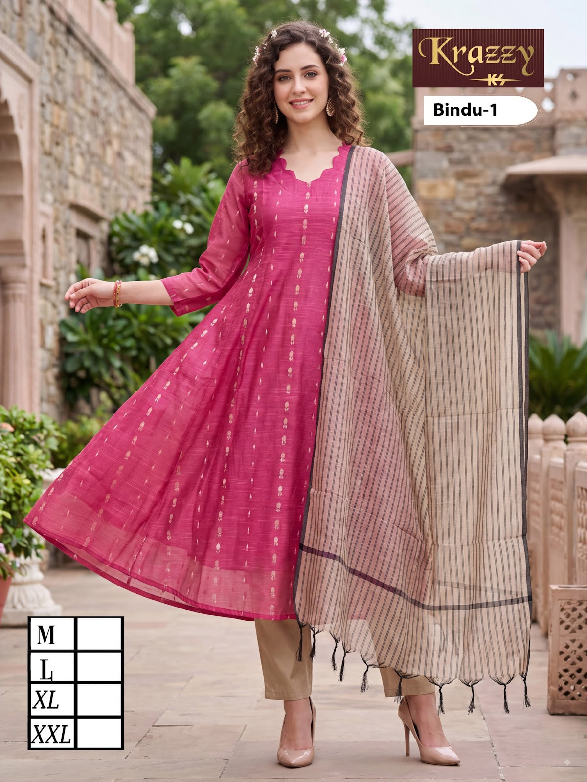 Bindu Krazzy Kanha Silk Readymade Anarkali Suits Wholesaler