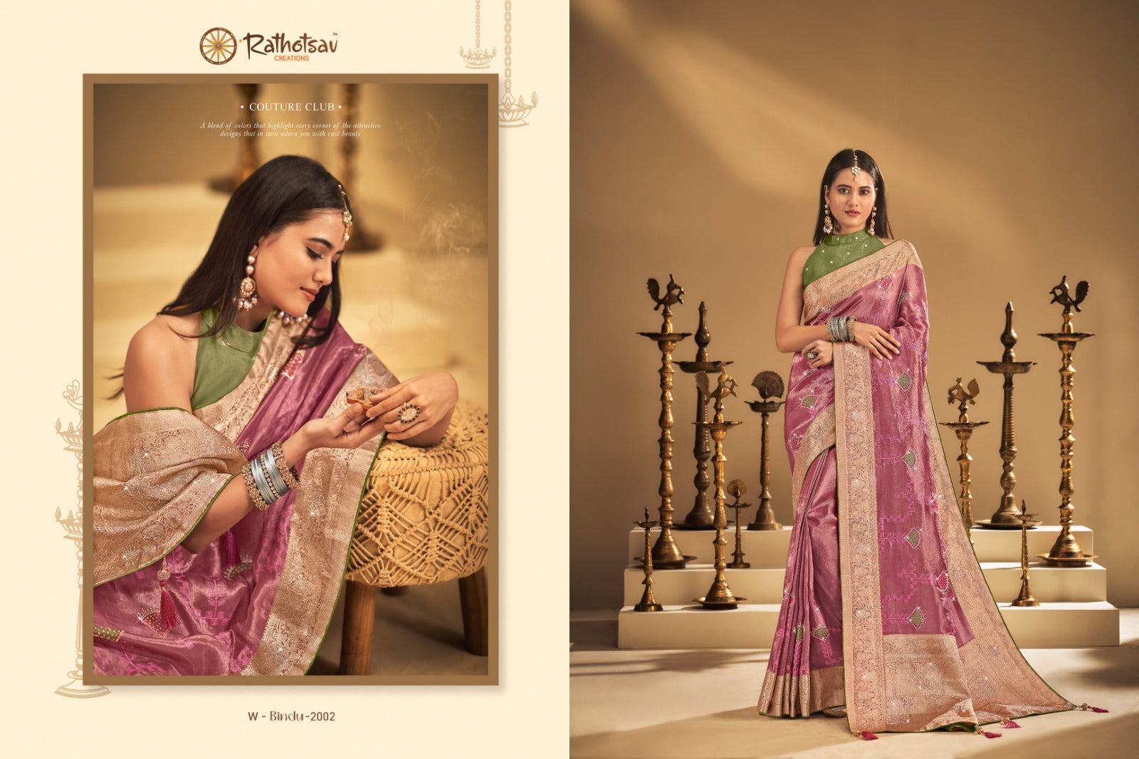 Bindu Rathotsav Creation Viscose Sarees Exporter Ahmedabad – Kavya
