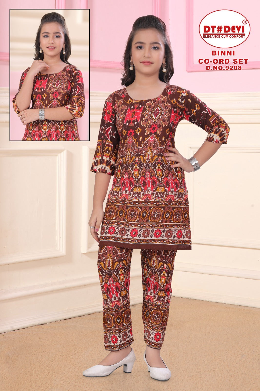 Binni Dn 9208 Dt Devi Rayon Girls Co Ord Set Exporter India