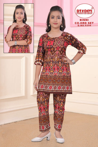 Binni Dn 9208 Dt Devi Rayon Girls Co Ord Set Exporter India
