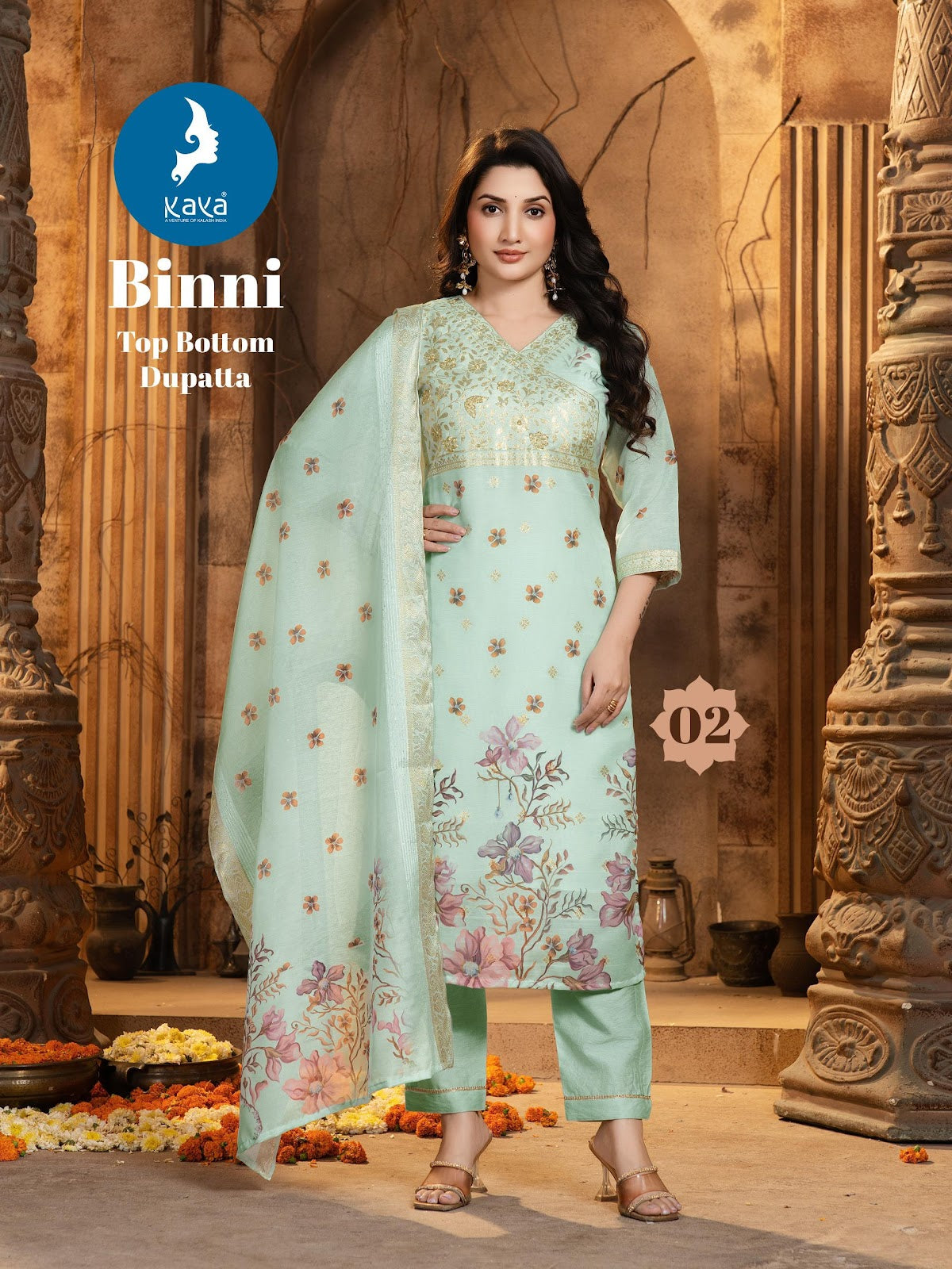 Binni Kaya Chanderi Readymade Pant Style Suits Wholesaler Ahmedabad