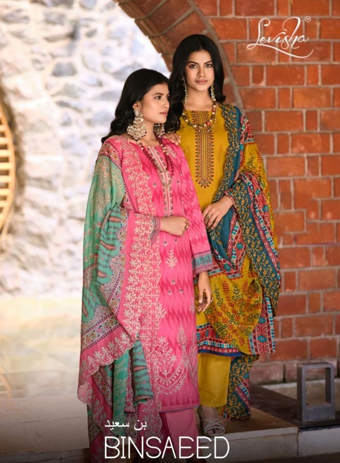Binsaeed Levisha Cambric Cotton Karachi Salwar Suits