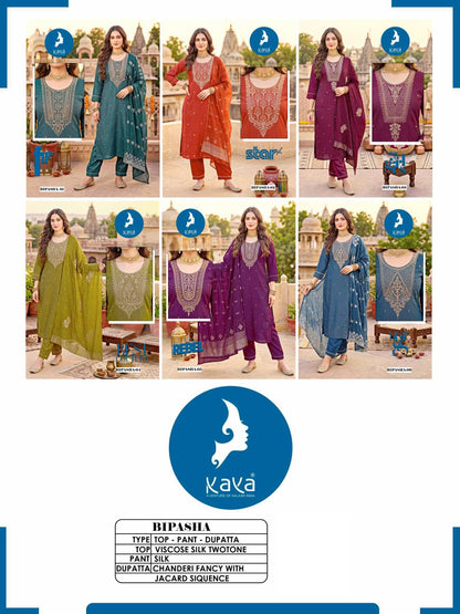 Bipasha Kaya Two Tone Readymade Pant Style Suits Exporter