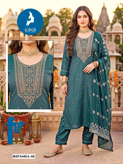 Bipasha Kaya Two Tone Readymade Pant Style Suits Exporter