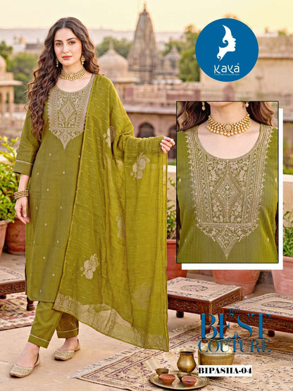 Bipasha Kaya Two Tone Readymade Pant Style Suits Exporter