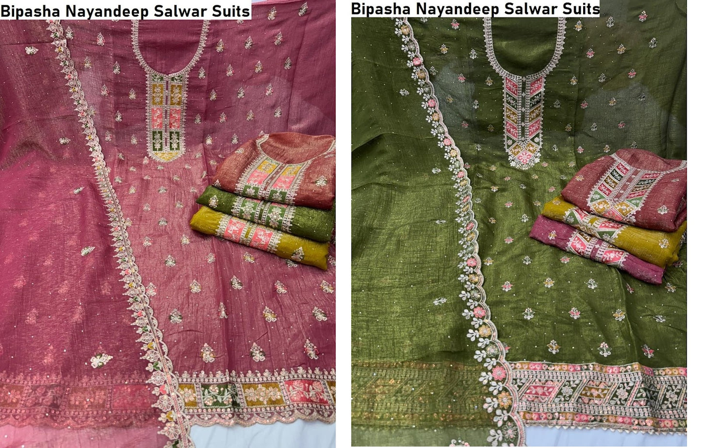 Bipasha Nayandeep Crunchy Silk Salwar Suits Manufacturer