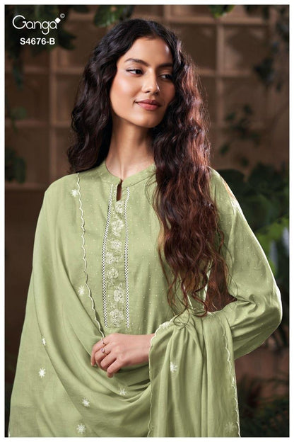 Bireva S4676 Ganga Bemberg Plazzo Style Suits Wholesale Price