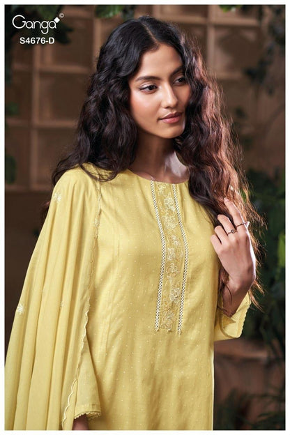 Bireva S4676 Ganga Bemberg Plazzo Style Suits Wholesale Price