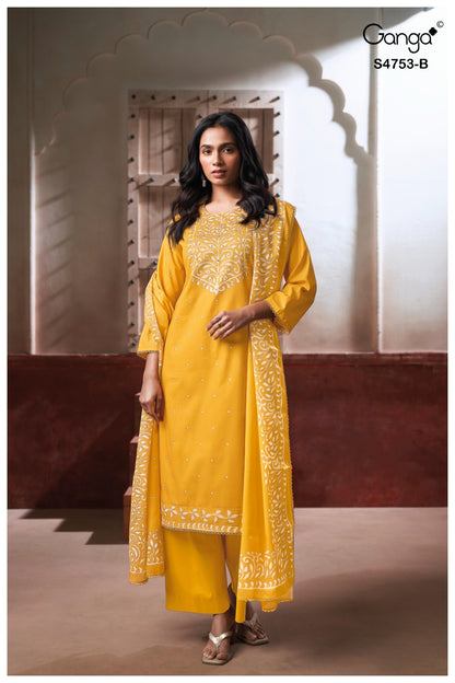 Bireya 4753 Ganga Cotton Plazzo Style Suits Wholesaler India