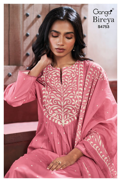 Bireya 4753 Ganga Cotton Plazzo Style Suits Wholesaler India
