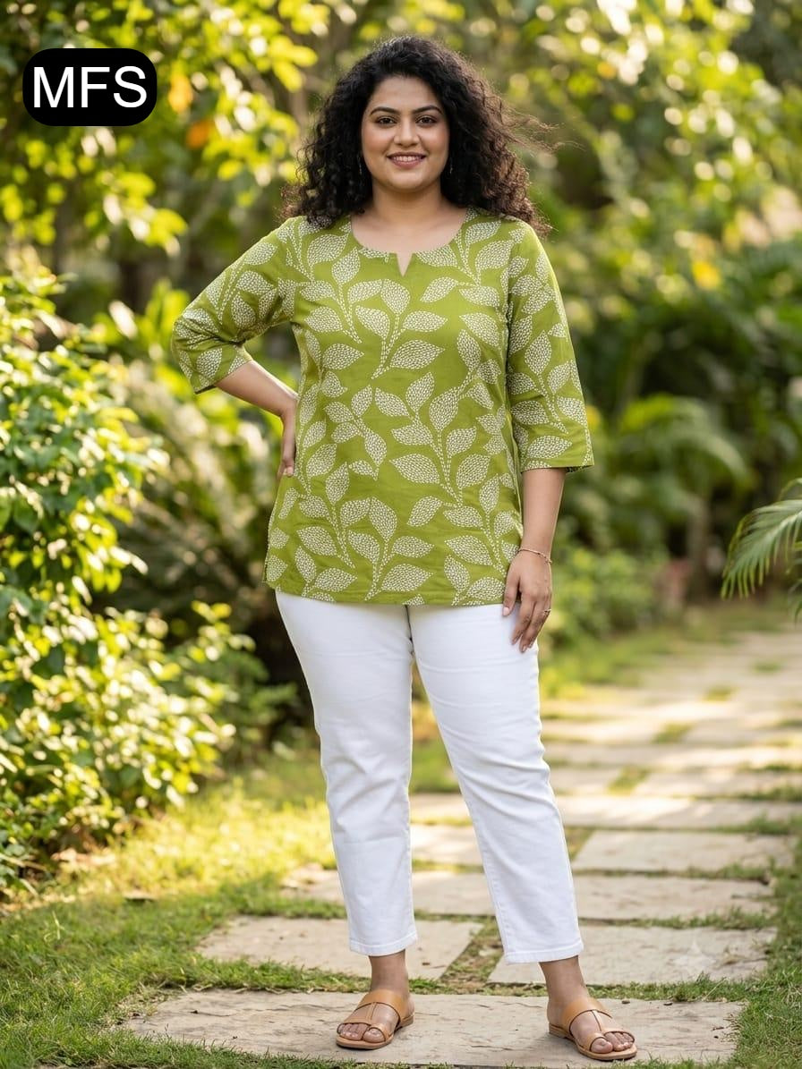 Bis Size 080726 Mfs Cotton Short Kurtis Exporter