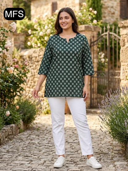 Bis Size 080726 Mfs Cotton Short Kurtis Exporter