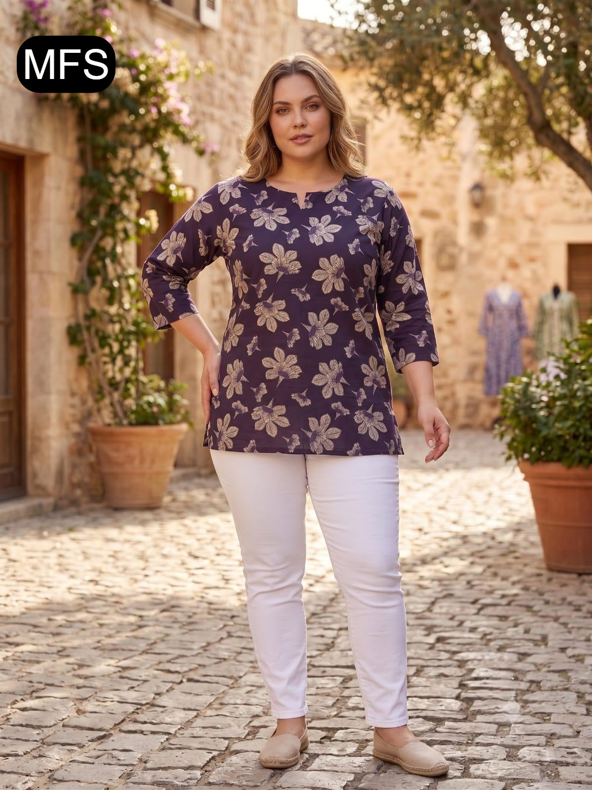 Bis Size 080726 Mfs Cotton Short Kurtis Exporter