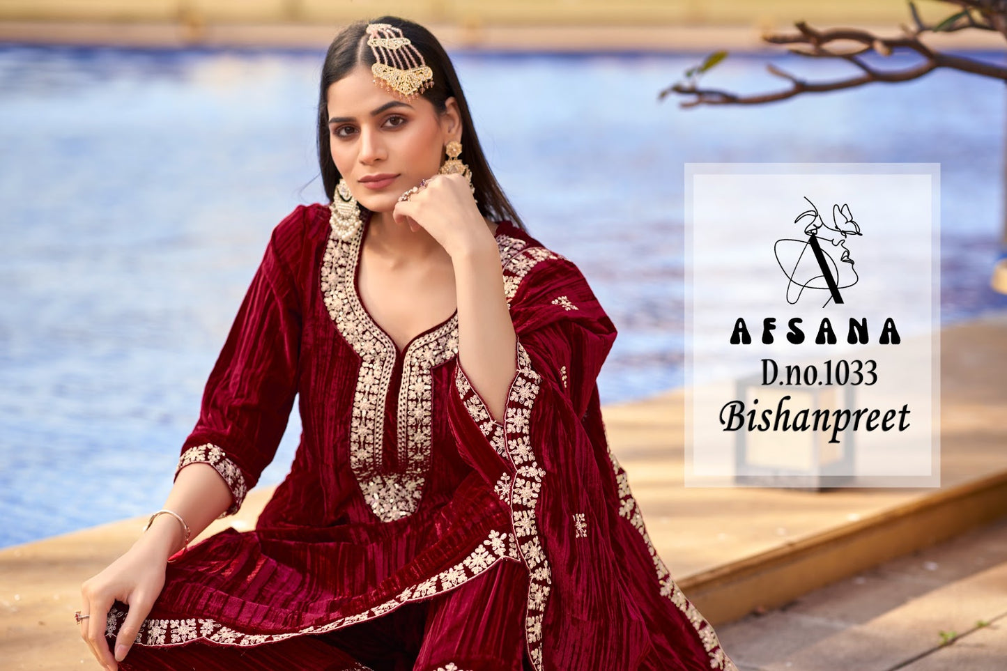 Bishanpreet 1033 Afsana Crush Readymade Velvet Suits Supplier India