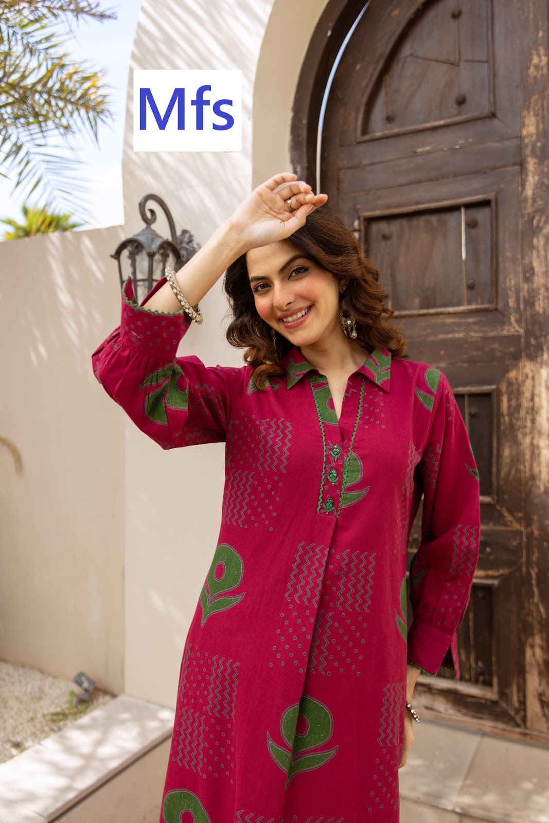 Bishop Style Mfs Cotton Kurti Plazzo Set Exporter