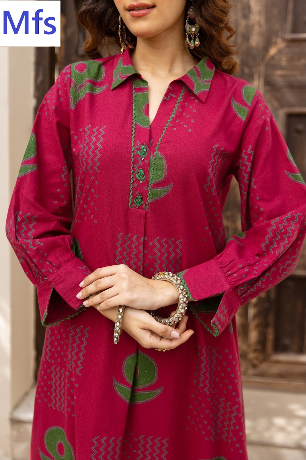 Bishop Style Mfs Cotton Kurti Plazzo Set Exporter