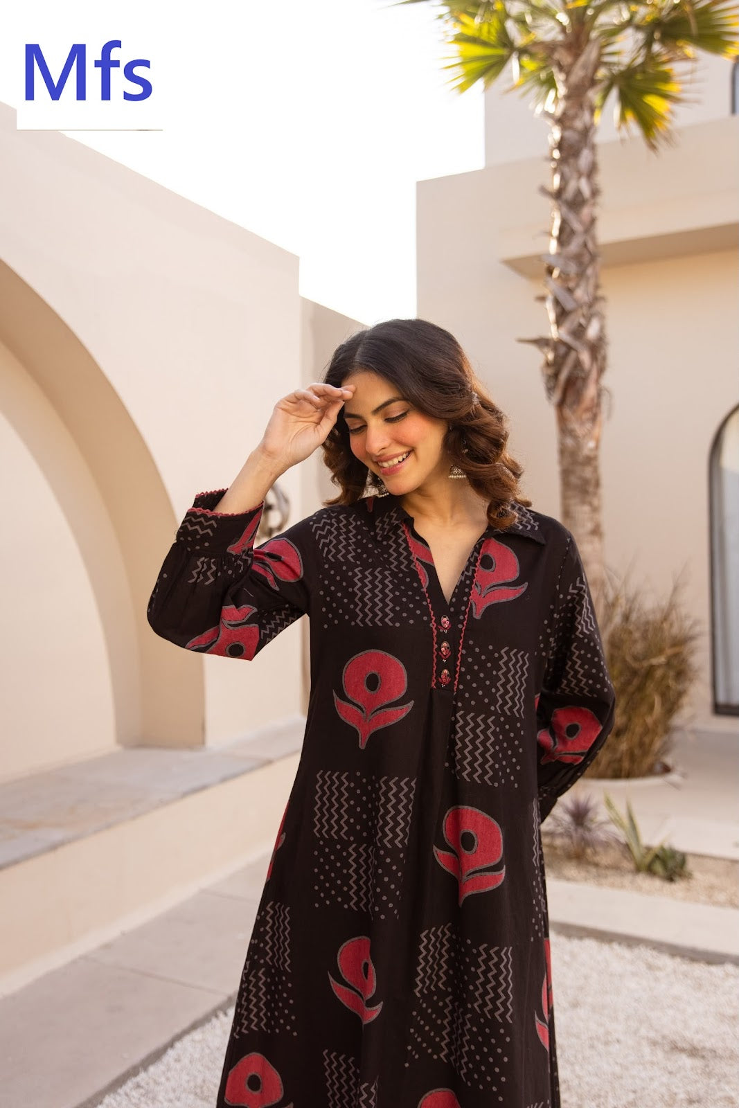 Bishop Style Mfs Cotton Kurti Plazzo Set Exporter