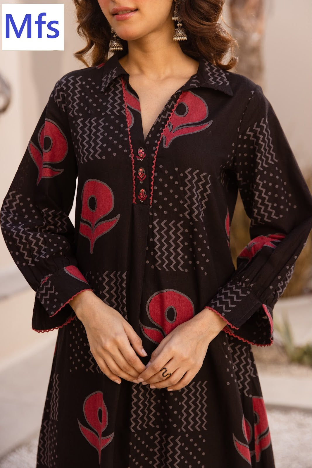 Bishop Style Mfs Cotton Kurti Plazzo Set Exporter