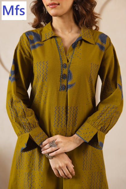 Bishop Style Mfs Cotton Kurti Plazzo Set Exporter