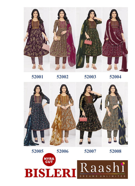 Bisleri Nayra Cut Raashi Capsule Readymade Pant Style Suits Wholesale Price